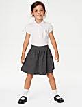 2pk Girls' Jersey Heart Pocket School Skirts (2-14 Yrs)