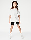 2pk Girls' Cotton Rich School Cycling Shorts (2-16 Yrs)