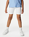 2pk Girls' Cotton Rich School Cycling Shorts (2-16 Yrs)