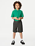 Girls' Button Front School Shorts (2-16 Yrs)