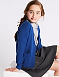 Girls' Cotton Rich School Cardigan (3-16 Yrs)