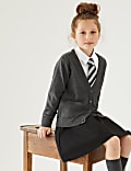 Girls' Cotton Rich School Cardigan (3-16 Yrs)