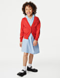 2pk Girls' Pure Cotton School Cardigan (3-18 Yrs)