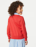 2pk Girls' Pure Cotton School Cardigan (3-18 Yrs)