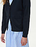 Girls' Pure Cotton School Cardigan (2-18 Yrs)