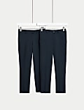 2pk Girls' Skinny Leg School Trousers (2-18 Yrs)