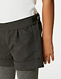 Girls' Turn Up School Shorts (2-16 Yrs)