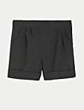 Girls' Turn Up School Shorts (2-16 Yrs)