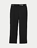 Girls' Slim Leg Belted School Trousers (2-18 Yrs)