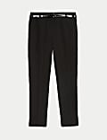 Girls' Skinny Leg Belted School Trousers (2-18 Yrs)