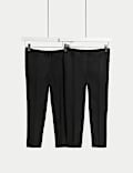 2pk Girls' Plus Fit Regular Leg Trousers (2-18 Yrs)