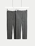 2pk Girls Regular Leg Trousers (2-18 Yrs)