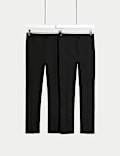 2pk Girls' Skinny Leg School Trousers (2-18 Yrs)