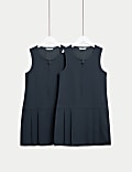 2pk Girls’ Pleated School Pinafores  (2-12 Yrs)