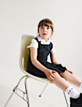 Girls' Pleated School Pinafore  (2-12 Yrs)