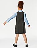 Girls' Double Breasted School Pinafore (2-12 Yrs)
