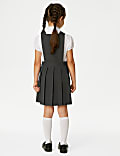 Girls' Pleated Bib School Pinafore  (2-12 Yrs) 