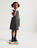 Robe chasuble pliss&eacute;e &agrave; plastron, id&eacute;ale pour l&rsquo;&eacute;cole (du 2 au 12 ans) 