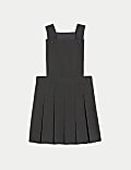 Girls' Pleated Bib School Pinafore  (2-12 Yrs) 