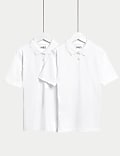 2pk Girls' Stain Resist School Polo Shirts (2-16 Yrs)