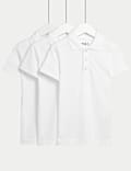 3pk Unisex Stain Resist Slim Fit School Polo Shirts (2-18 Yrs)