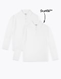 2pk Unisex Pure Cotton School Polo Shirts (2-18 Yrs)