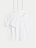 3pk Girls' Pure Cotton Regular Fit Stainaway Polo Shirt (2-18 Yrs)