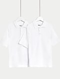 2pk Unisex Easy Dressing School Polo Shirts (3-18 Yrs)