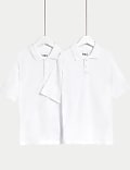 2pk Unisex Easy Dressing School Polo Shirts (3-18 Yrs)