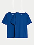 2pk Unisex Pure Cotton School T-Shirts (2-16 Yrs)