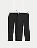 2pk Boys' Easy Dressing School Trousers (3-18 Yrs)