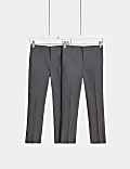 2pk Boys' Skinny Leg School Trousers (2-18 Yrs)