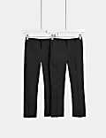 2pk Boys' Skinny Leg School Trousers (2-18 Yrs)