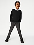 2pk Unisex Pure Cotton School Jumper (3-18 Yrs)