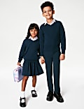 2pk Unisex Slim Fit Cotton School Jumpers (3-18 Yrs)