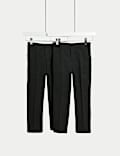 2pk Boys' Easy Dressing School Trousers (3-18 Yrs)