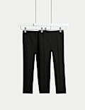 2pk Boys' Slim Fit Slim Leg School Trousers
