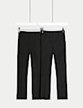 2pk Boys' Slim Leg School Trousers (2-18 Yrs)