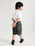 2 Pack Boys' Cargo School Shorts (2-14 Yrs)