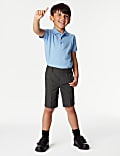 2pk Boys' Skinny Leg School Shorts (2-14 Yrs)