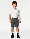 2pk Boys' Regular Leg Plus Waist School Shorts (4-14 Yrs)