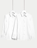 2pk Boys' Skinny Fit Stretch School Shirts (2-16 Yrs)