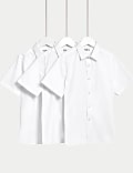 3pk Boys' Longer Length Easy Iron School Shirts (4-18 Yrs)