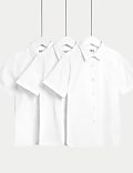 3pk Girls' Longer Length Easy Iron School Shirts (4-18 Yrs)