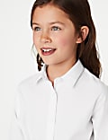 Set van 5 makkelijk strijkbare meisjesoverhemden met normale pasvorm (2-18 jaar)