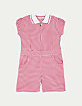 Schul-Playsuit mit Gingham-Muster für Mädchen (2–14 Jahre)