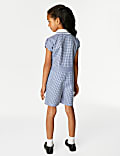 Girls' Gingham School Playsuit (2-14 Yrs)