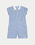 Girls' Gingham School Playsuit (2-14 Yrs)