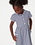 Girls' Pure Cotton Gingham School Dress (2-14 Yrs)