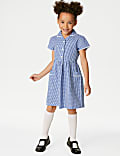 Girls' Pure Cotton Gingham School Dress (2-14 Yrs)